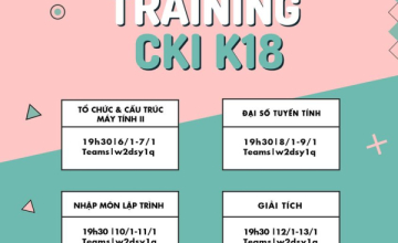 [BHT Công nghệ Phần mềm] Thông báo lịch training cuối kỳ I K18