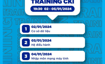 [BHT Công nghệ Phần mềm] Thông báo lịch training cuối kỳ K17