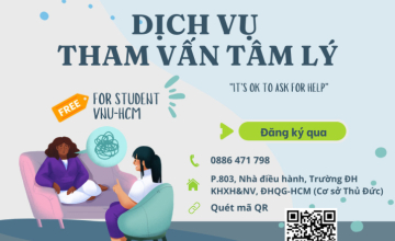 Thông báo về việc triển khai hoạt động tham vấn tâm lý dành cho sinh viên ĐHQG-TPHCM